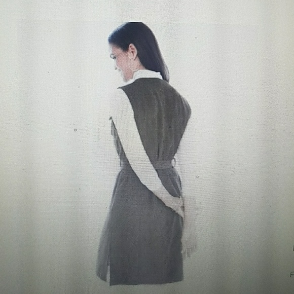 Chico's Faux Suede Long Vest - Picture 6 of 6